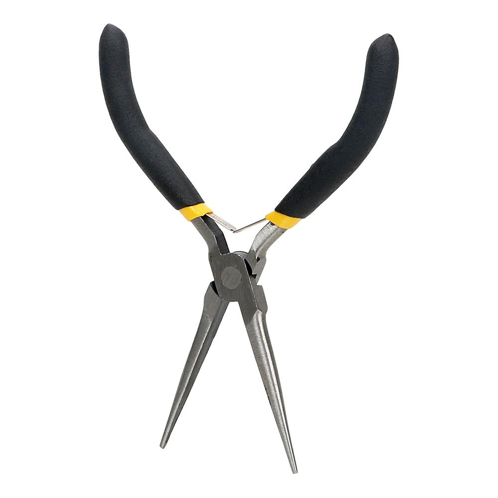 Pince à bec long 45 # Outils à main en acier, outils de réparation d'électricien, dénudage, coupe, s