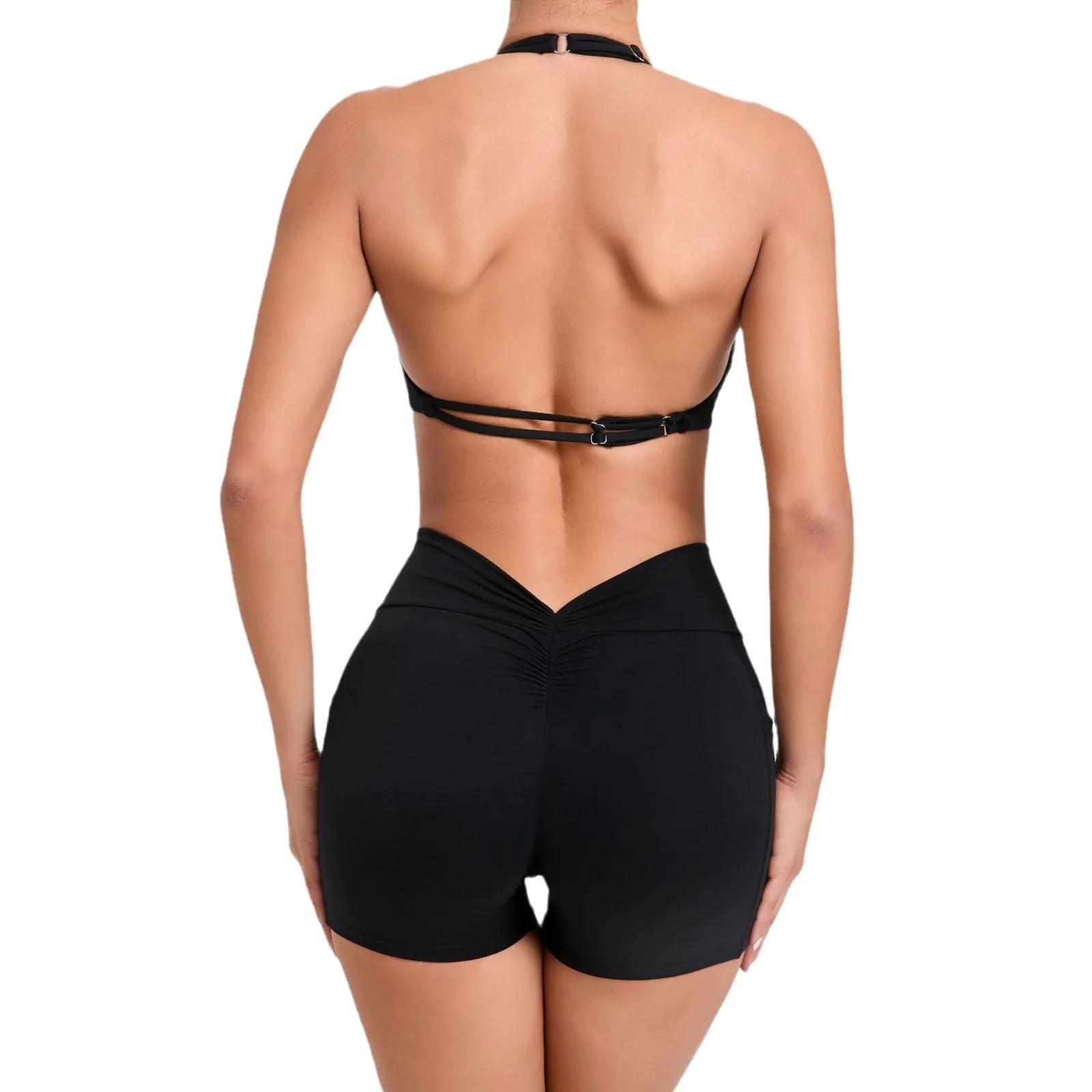 Combinaison sport sexy femme laine gymnastique yoga survêtement course séchage rapide