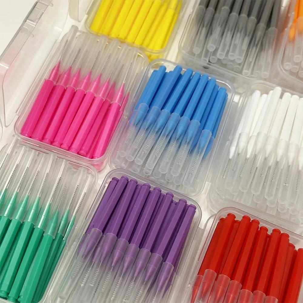 30/80/150/160 pièces brosse interdentaire push pull de type I 0.6-1.5Mm nettoyage entre les dents so