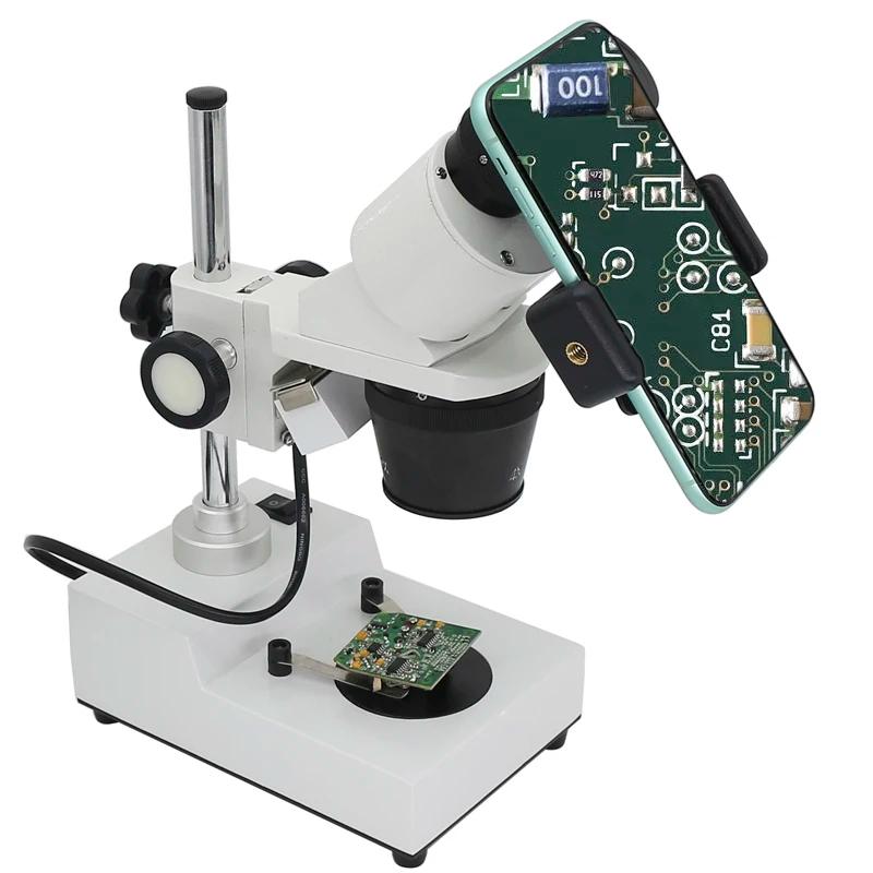 Clip de téléphone pour Microscope avec objectif oculaire 12.5X, adaptateur de montage de téléphone p
