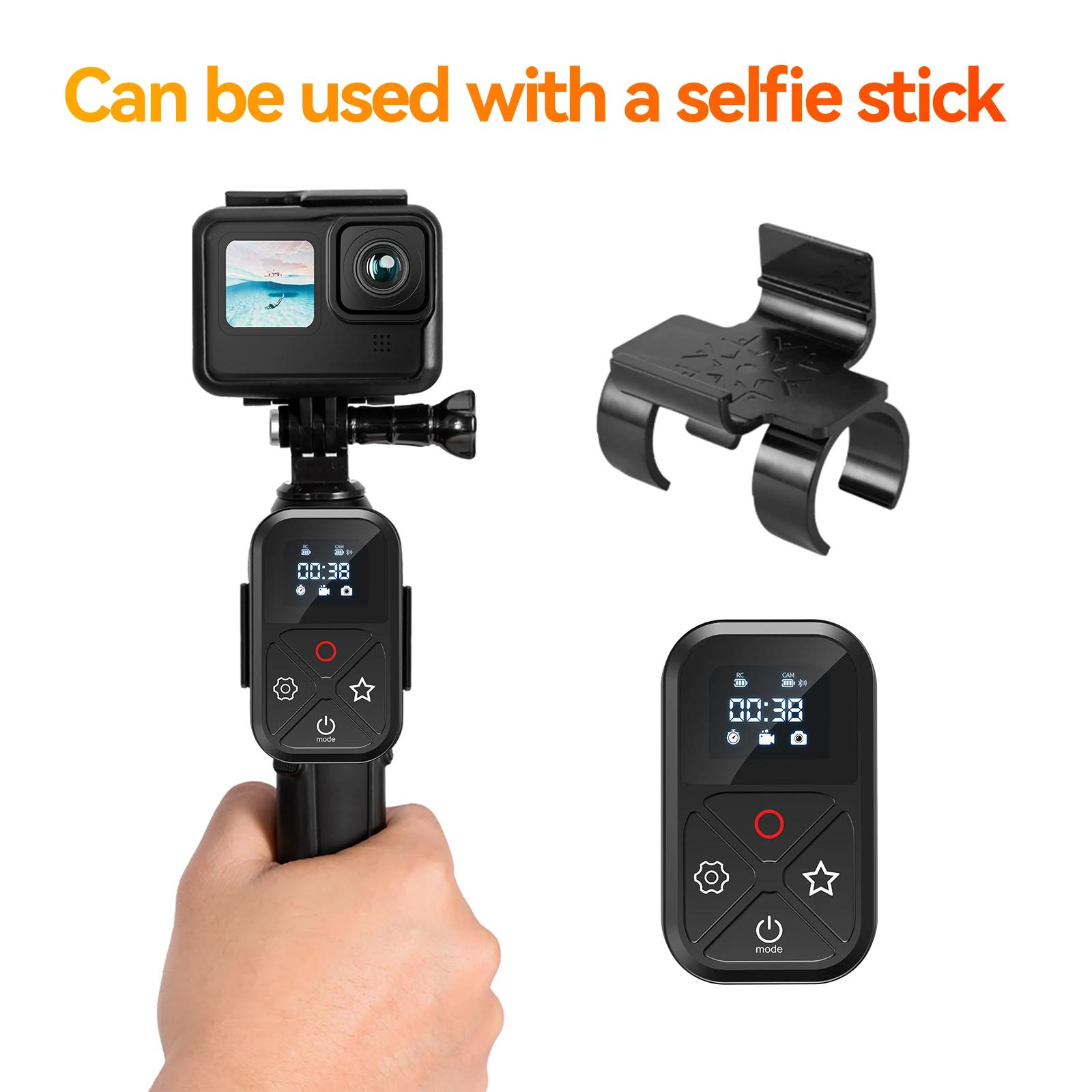 TELESIN – télécommande Bluetooth 80M pour GoPro Hero 13 12 11 10 9 8 Max, avec dragonne, accessoires
