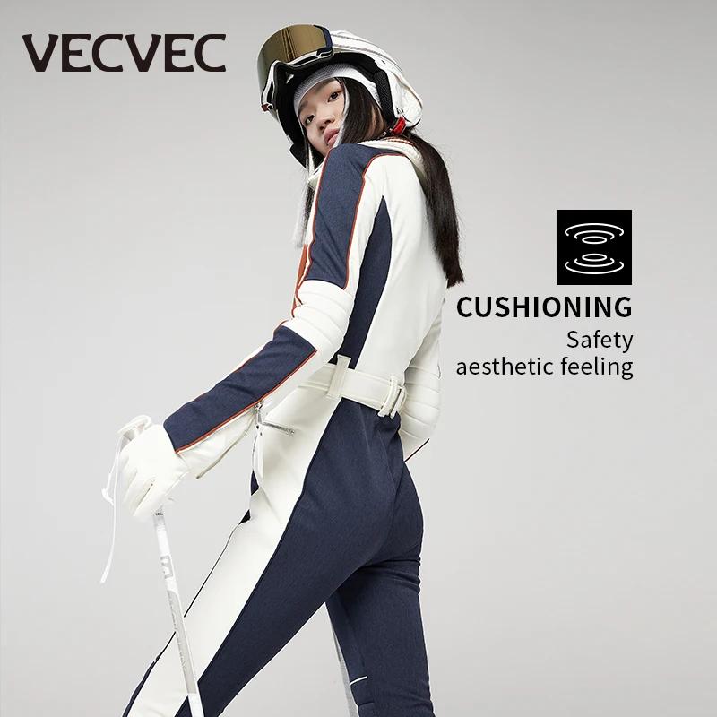 VECVEC – combinaison de Ski pour femme, vêtement respirant, coupe-vent, imperméable, bavoir, pour la