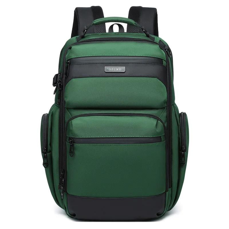 Ozuko – sac à dos étanche multifonctionnel pour hommes, sac à dos pour ordinateur portable 15.617.3