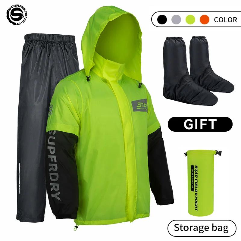 Star Field Knight-Ensemble de vêtements d'équitation de moto pour hommes et femmes, imperméable, pan