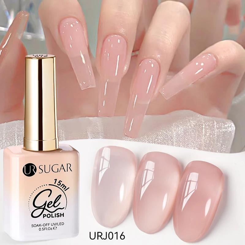 UR SUGAR à Ongles Gel Translucide, Semi-continu, UV, Soak Off, 15ml, Dernière Mode vernis semis perm