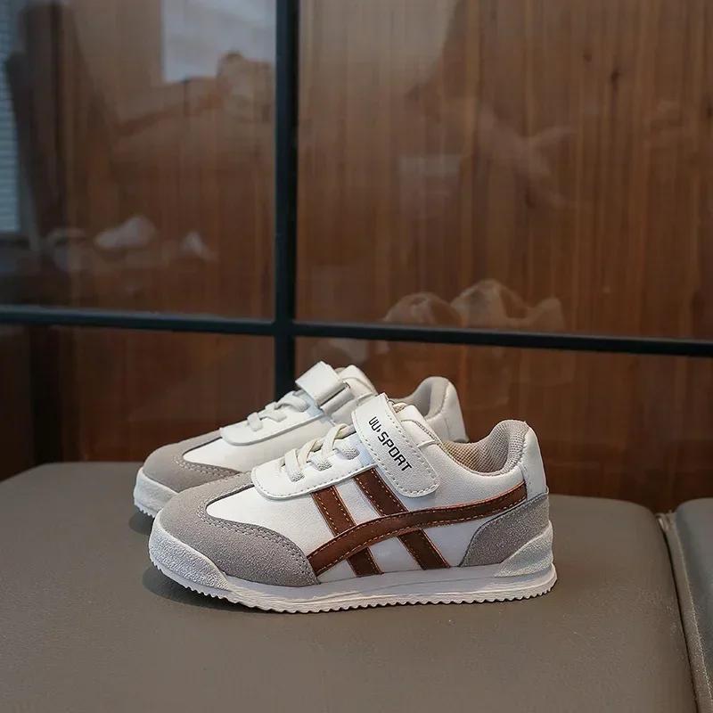 Chaussures de sport coordonnantes pour enfants, chaussures plates optiques à l'offre elles souples,