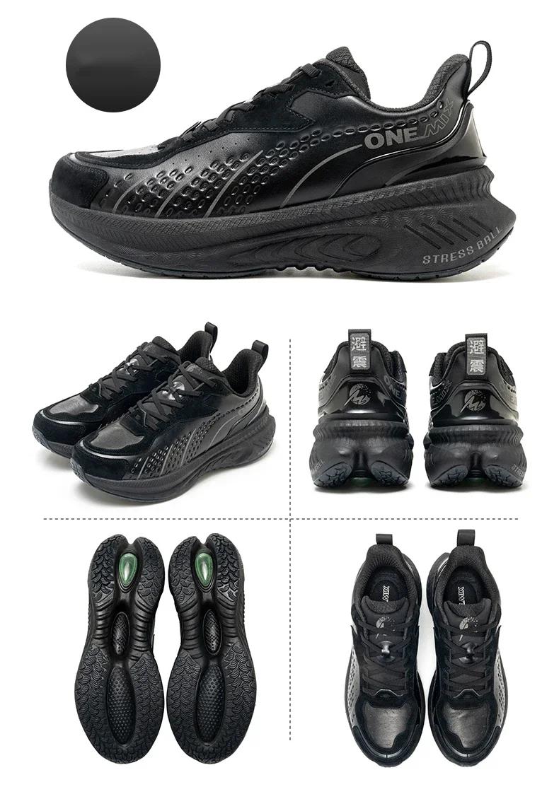 ONEMIX chaussures de course d'hiver pour hommes chaussures de Sport chaudes en cuir résistant à l'us