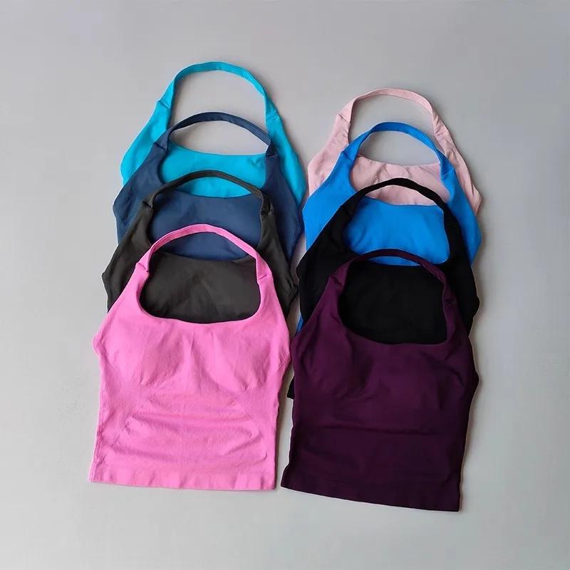 Gilet de Yoga à col licou, résistant aux chocs, sous-vêtements de sport, haute résistance, Fitness,