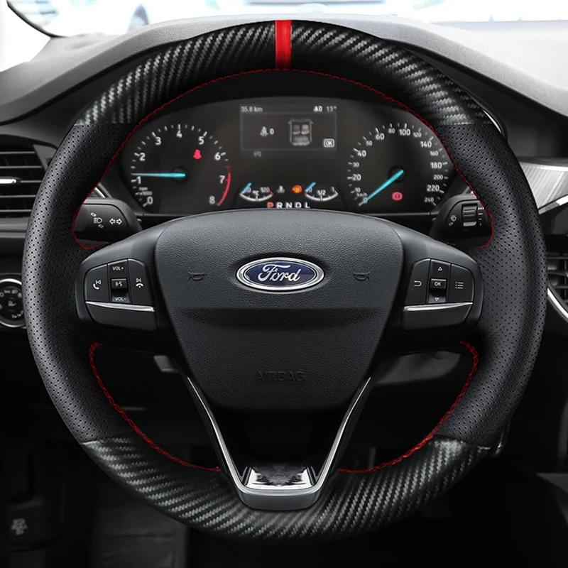 Housse de volant de voiture personnalisée, bricolage, 100% adaptée à la Ford Focus 4 2019 2020 Fiest