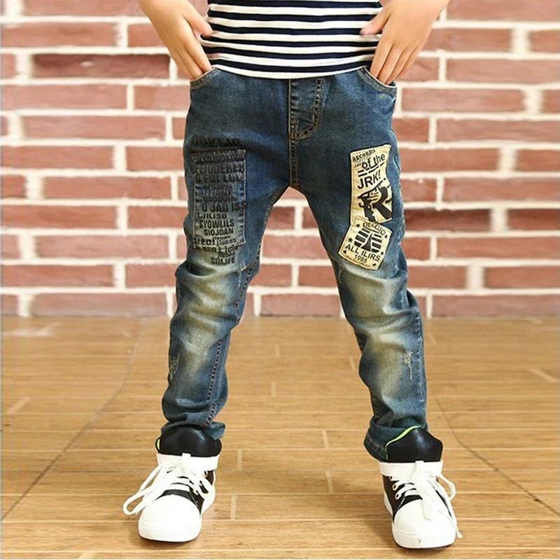 IENENS garçon filles pantalon jean slim taille élastique pantalon 4-13 ans enfants garçons Denim vêt