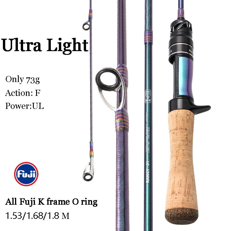 Canne à pêche à la truite Mavllos Rancy avec pointe solide UL rapide, leurre 0.6-8g ligne de canne à