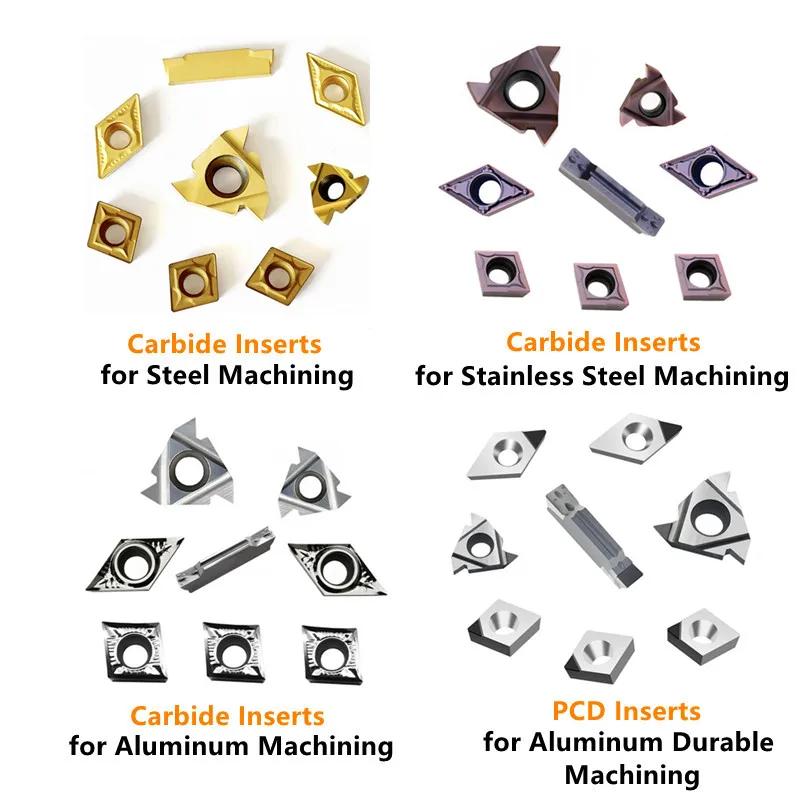 8 jeux de 8MM 10MM 12MM 16MM, porte-outil de tournage CNC, barre d'alésage avec Inserts applicables,