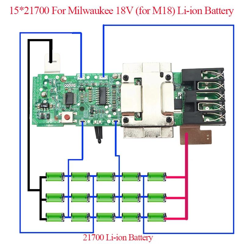 Boîtier en plastique pour batterie Li-ion 21700, Protection de charge PCB, boîtier de Circuit imprim