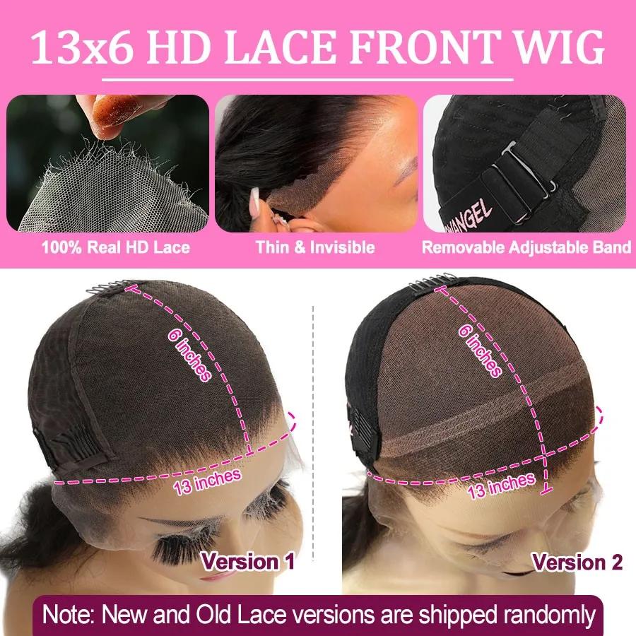 Perruque Lace Front Wig Naturelle Soyeuse, Cheveux Lisses, 13x6, 250%, 34 Pouces, Cuir oral elu Natu