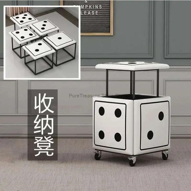 Tabouret de canapé en fer 5 en 1, meubles de salon, maison, tabouret de Rubik's Cube, chaise de rang