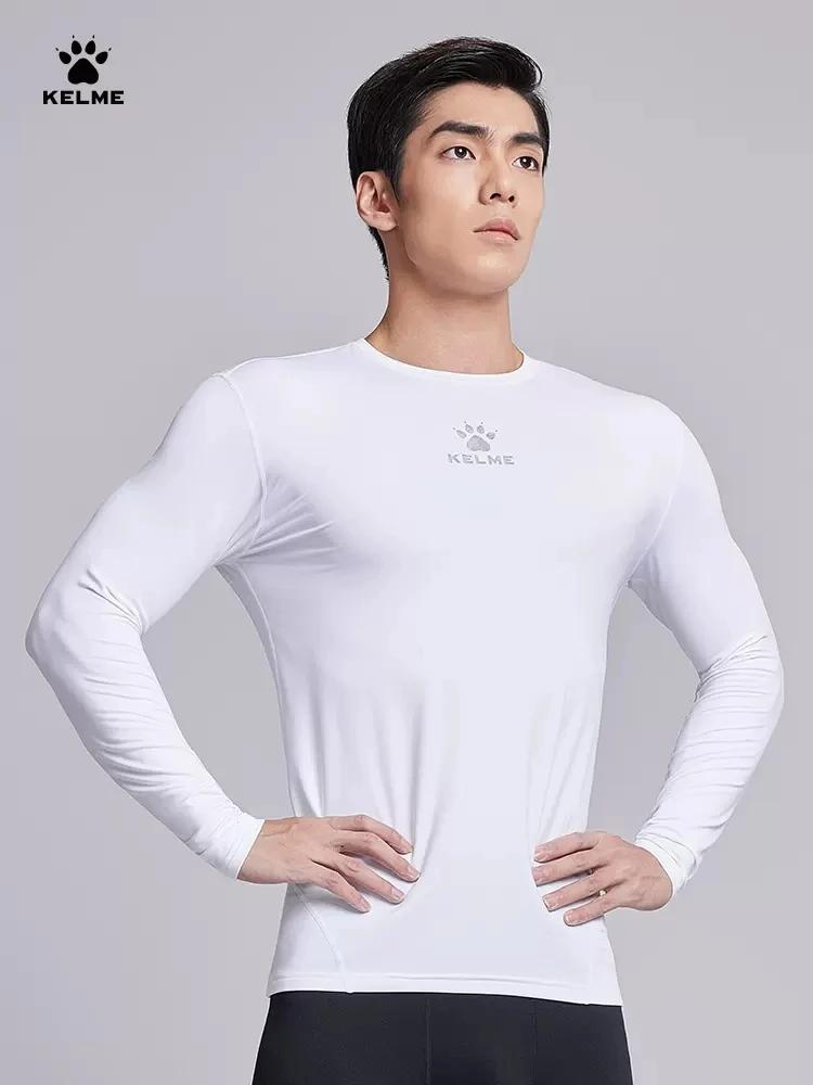 Collants KELME en peluche de compression pour hommes - Chaleur et séchage rapide pour fitness