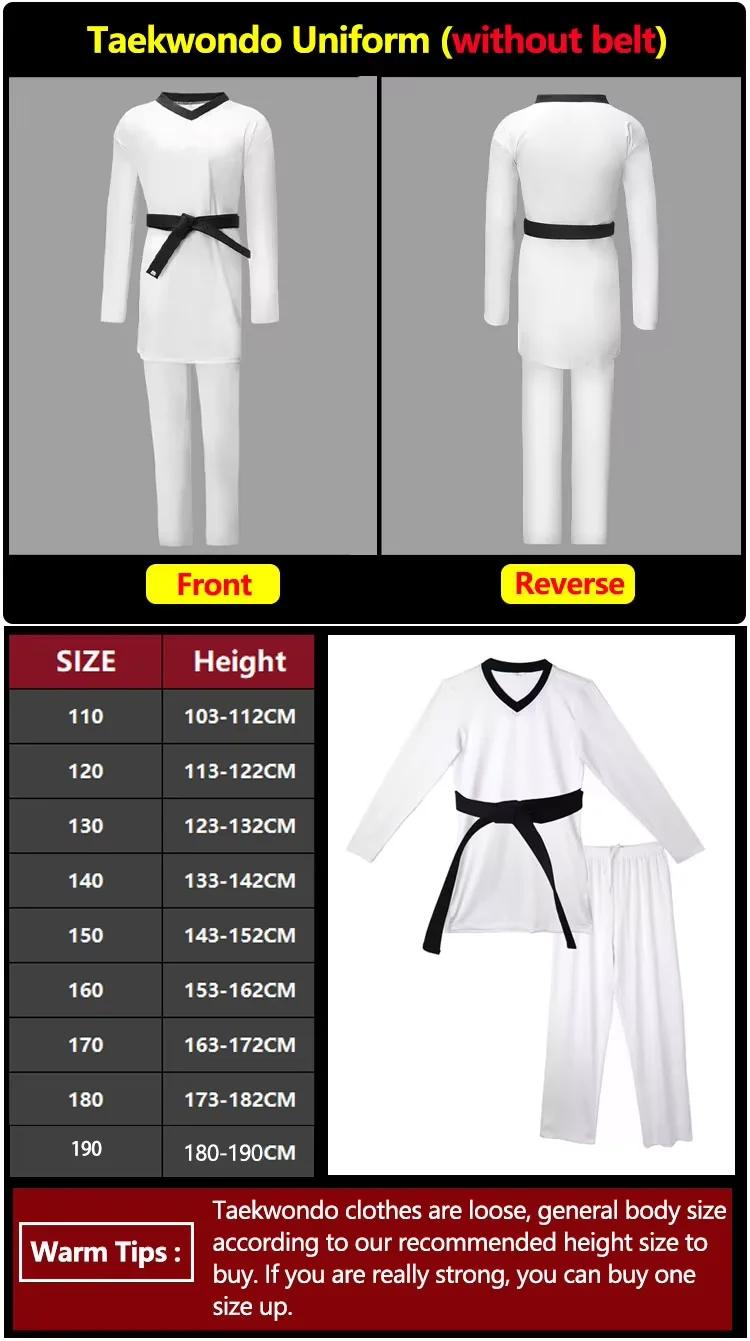 Nouveau Taekwondo uniforme compétition Dobok ensemble léger tissu respirant doux confortable pour ad
