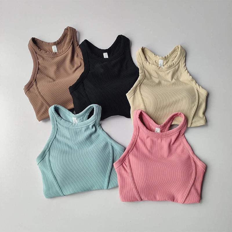 Débardeur yoga dos nageur femme - Combinaison fitness séchage rapide sans manches extérieur