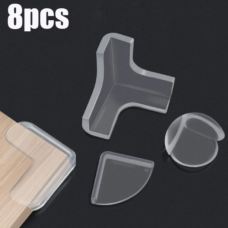 8 pièces enfant bébé sécurité Silicone protecteur Table doux Transparent enfants Anti Collision Tabl