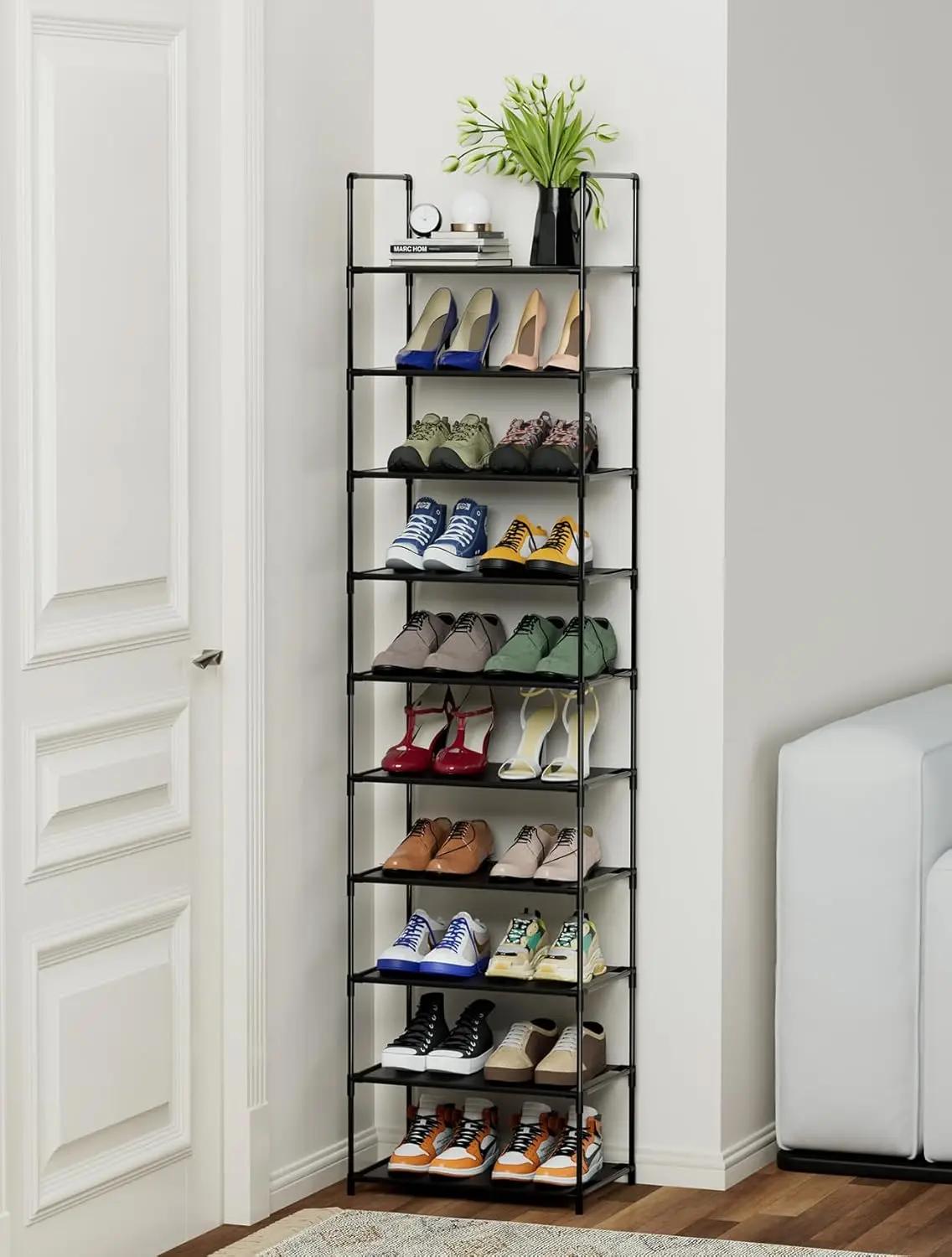 Étagère à chaussures – Étagère en acier robuste pouvant contenir 25 paires, organisateur de chaussur