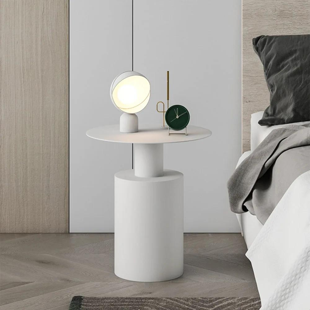 Table d'appoint ronde en fer de style nordique, luxe minimaliste, pour salon, coin de lit, plateau,
