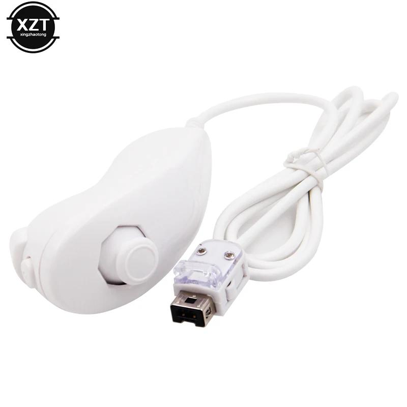 Contrôleur de poignée gauche de jeu pour Nintendo Wii Nunchuck, contrôleur de poignée incurvée à la