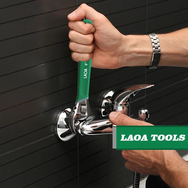 LAOA clé réglable poignée antidérapante clé singe clés à extrémité ouverte outils de réparation