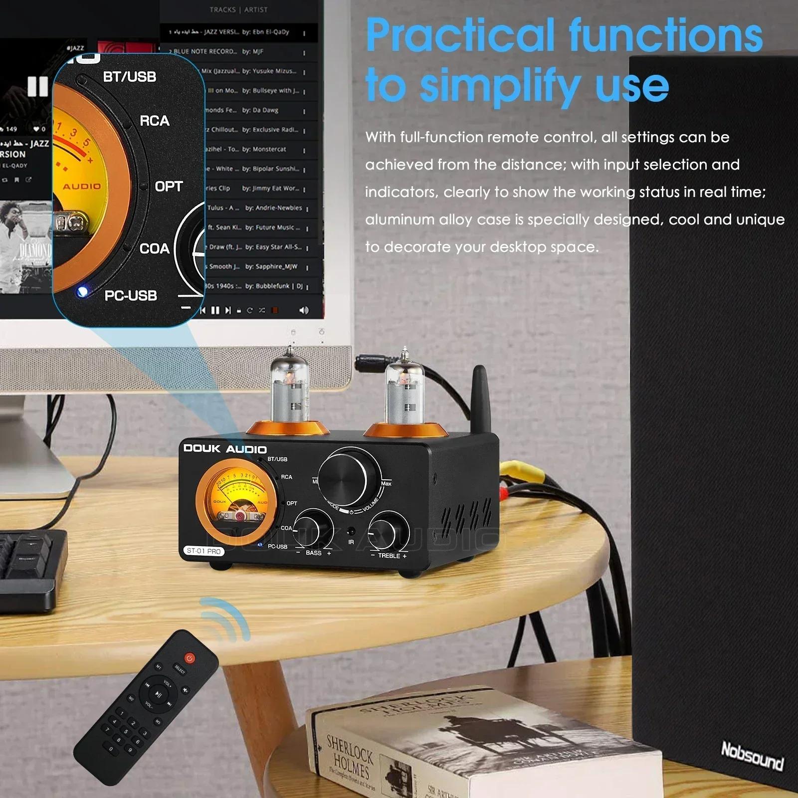 Douk – amplificateur de puissance Audio HiFi à Tube sous vide, récepteur stéréo Bluetooth 5.0, USB D