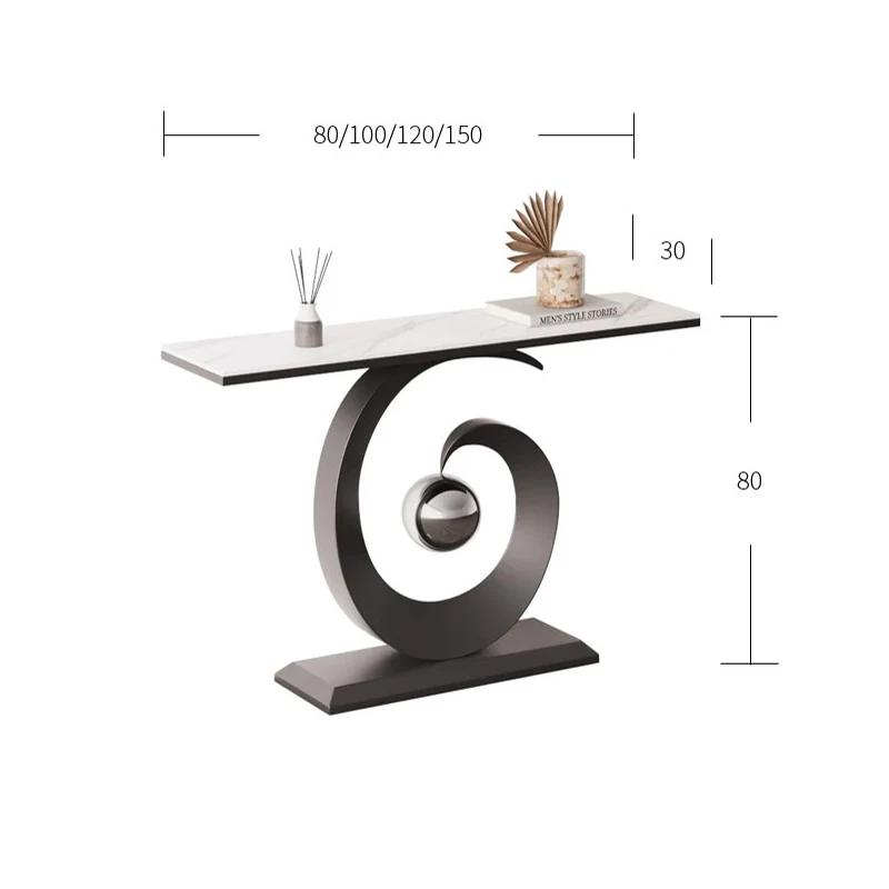 Table Console de luxe nordique Design incurvé belle Table Console élégante Premium Console classique