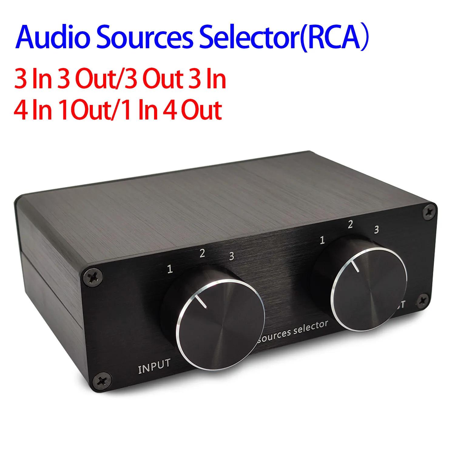Mathiateur de câble de signal RCA d'entrée audio, commutateur de sélecteur, connecteur de source Sch