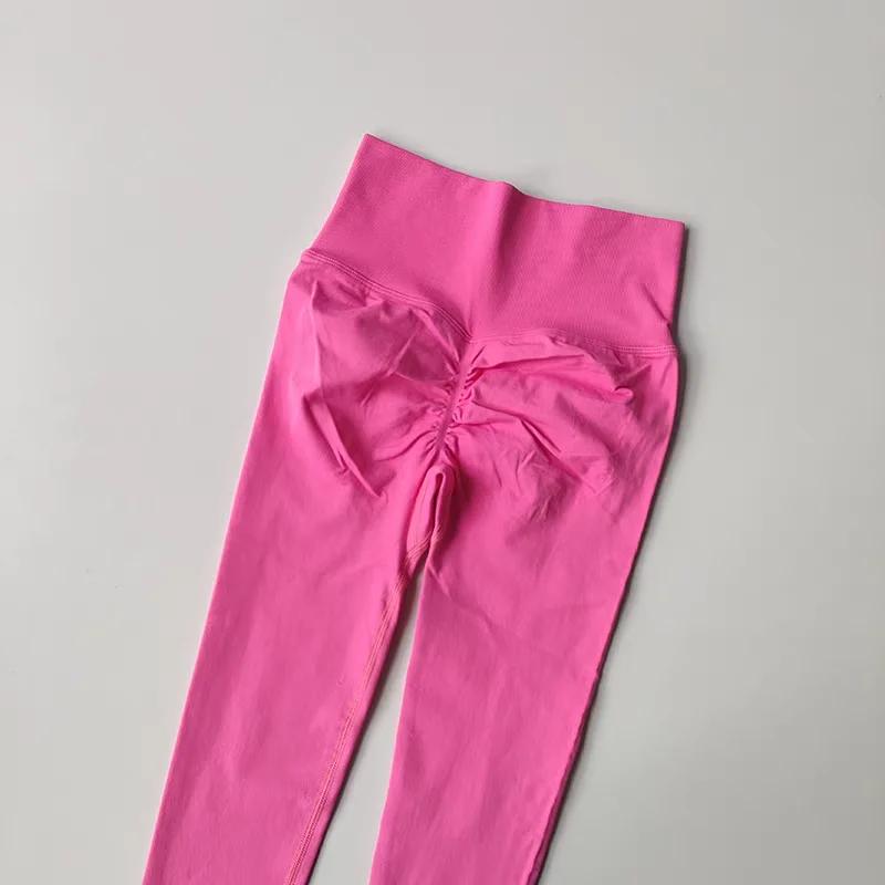Leggings fitness taille haute sans couture femme - Pantalon yoga course push-up hanches