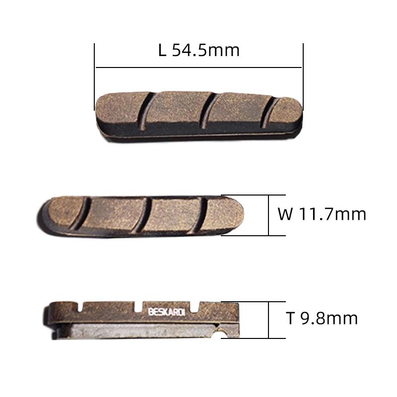 2 paires 4 pièces plaquette de frein de vélo de route roue en carbone liège bloc de bois chaussures