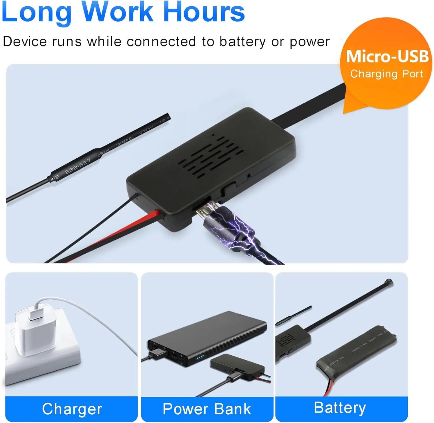 Tuya Full HD Mini caméra de sécurité sans fil bricolage 115 ° Alarme automatique de détection de m