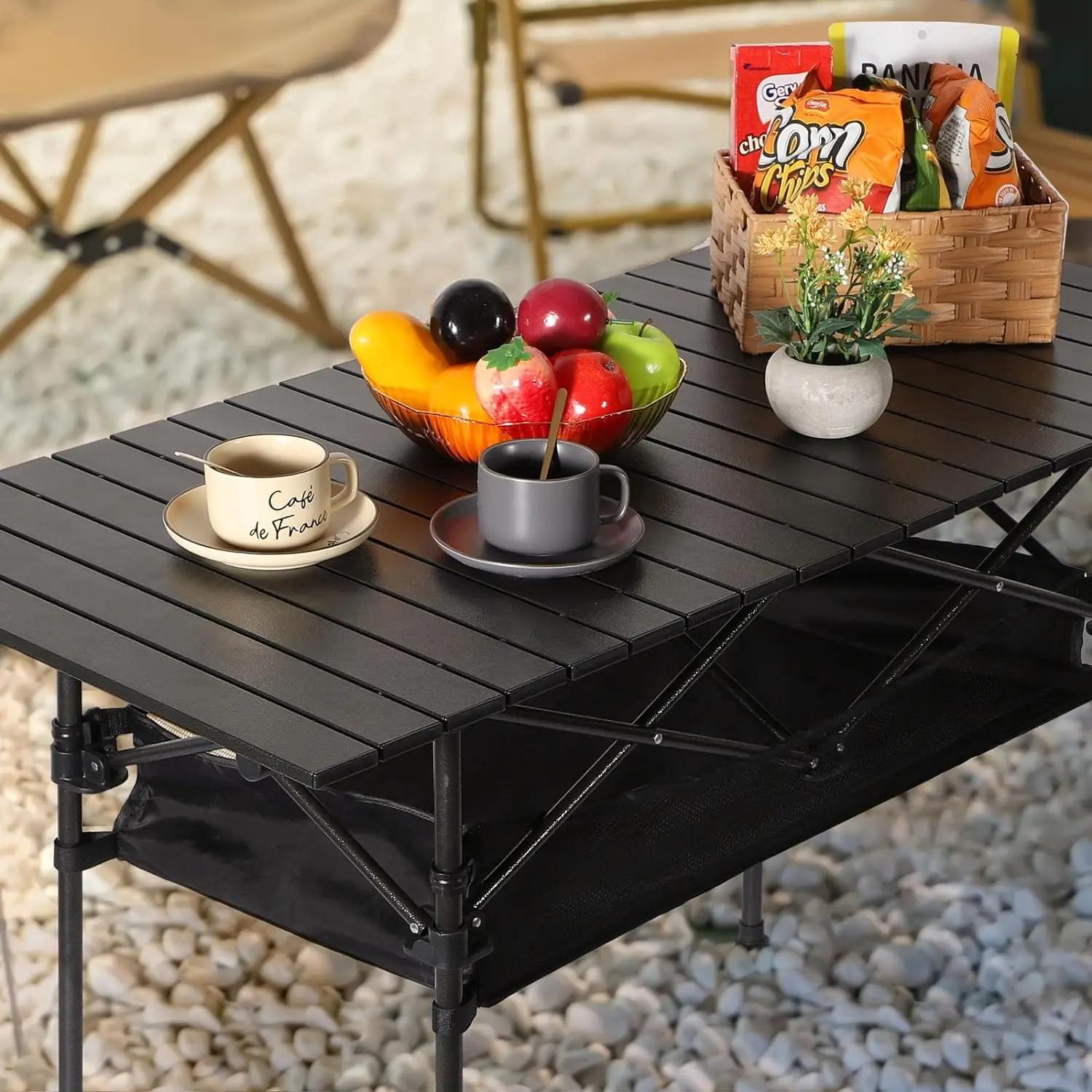 Table de pique-nique de camping en aluminium, bureau portable étanche et antirouille
