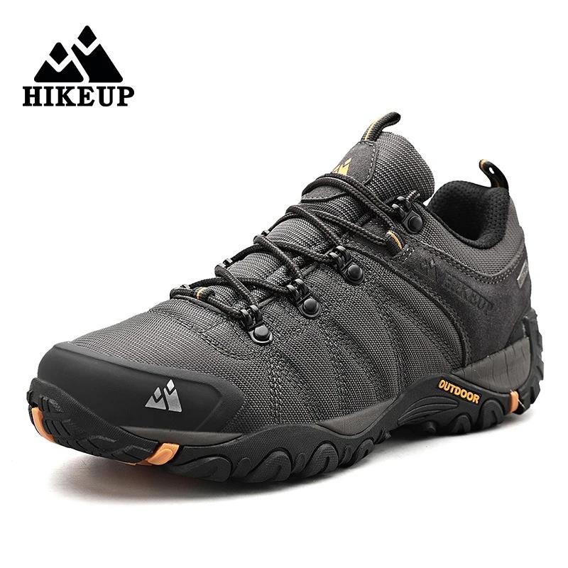 Chaussures de randonnée homme cuir véritable HIKEUP - Semelle caoutchouc antidérapante 4 saisons
