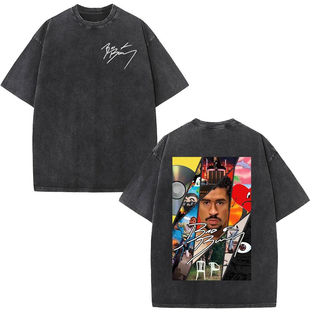 Lavé Vintage rappeur mauvais lapin T-shirt Debi Tirar Mas Fotos DTMF Album 2025 T-shirts hommes femm