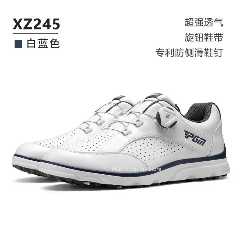 PGM hommes chaussures de Golf bouton lacets anti-dérapant latéral imperméable hommes chaussures de s