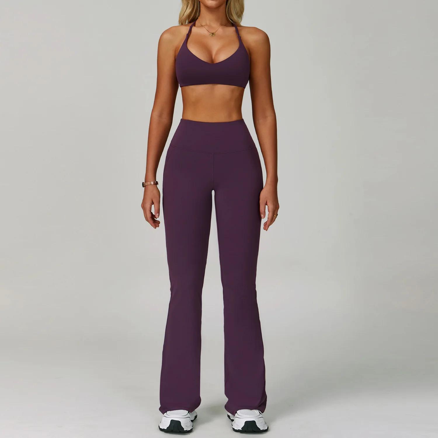 Ensemble de survêtement pour femmes 2 pièces Vêtements de fitness Ensembles de yoga Vêtements de spo