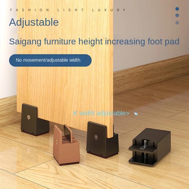 4 pièces pieds de chaise réglables Riser vis pince 2 4 pouces de hauteur robuste canapé Tables lit m