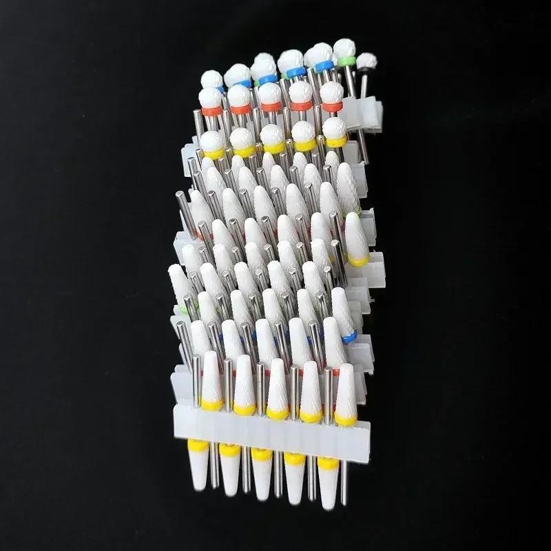 10 forets en céramique, fraises, accessoires de rectifieuse de vernis à ongles rotatifs, accessoires