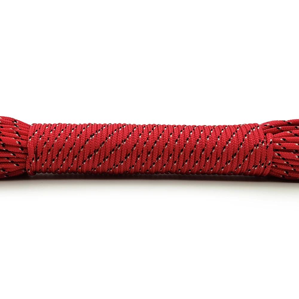 Diamètre 2mm 100 mètres corde rouge profond corde de Parachute lanière corde escalade Camping équipe