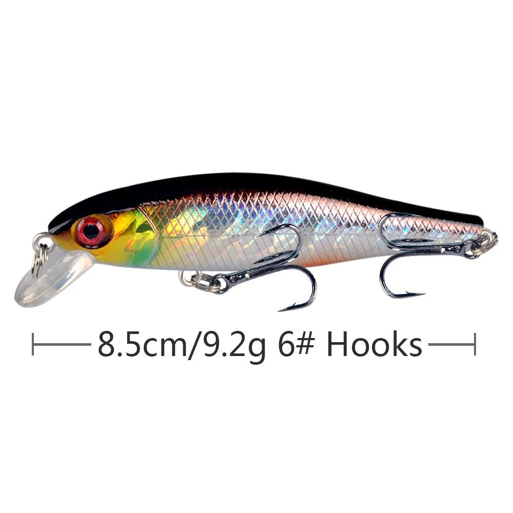 1 pièces leurre de pêche méné Laser artificiel réaliste 8.5 cm 9.2g appât dur en plastique flottant