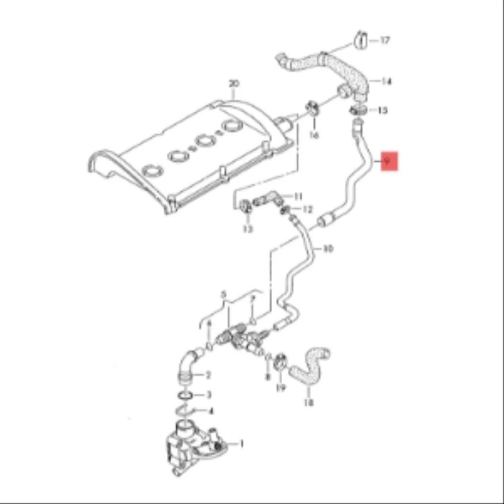 Connecteur de reniflard de moteur 1.8T, Valve à trois voies pour Audi A4 A6 TT VW Beetle Passat B5 J