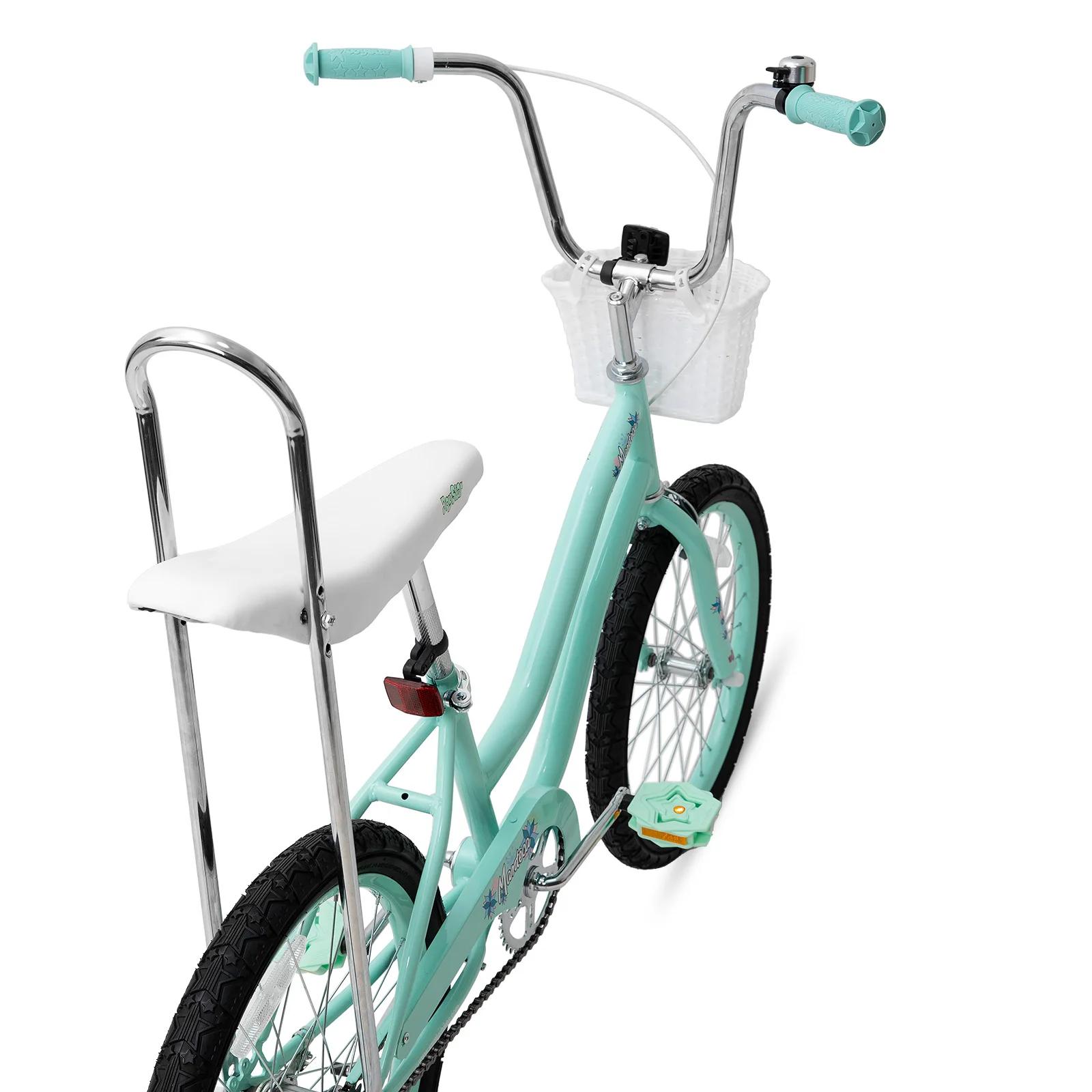Vélo avec Roues d'Entraînement pour Fille de 6 à 15 Ans, Freins à Main Avant, Siège en Gel, 20 Pouce
