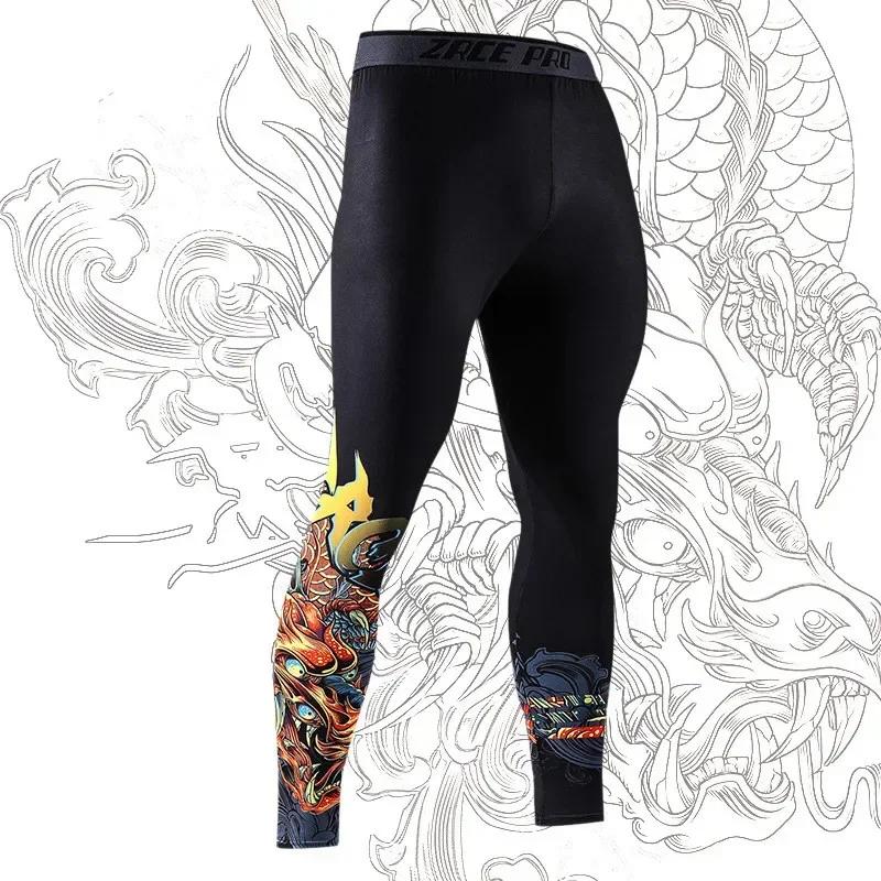 Collants de course longs Dean M pour hommes - Pantalons polyvalents randonnée, fitness, football
