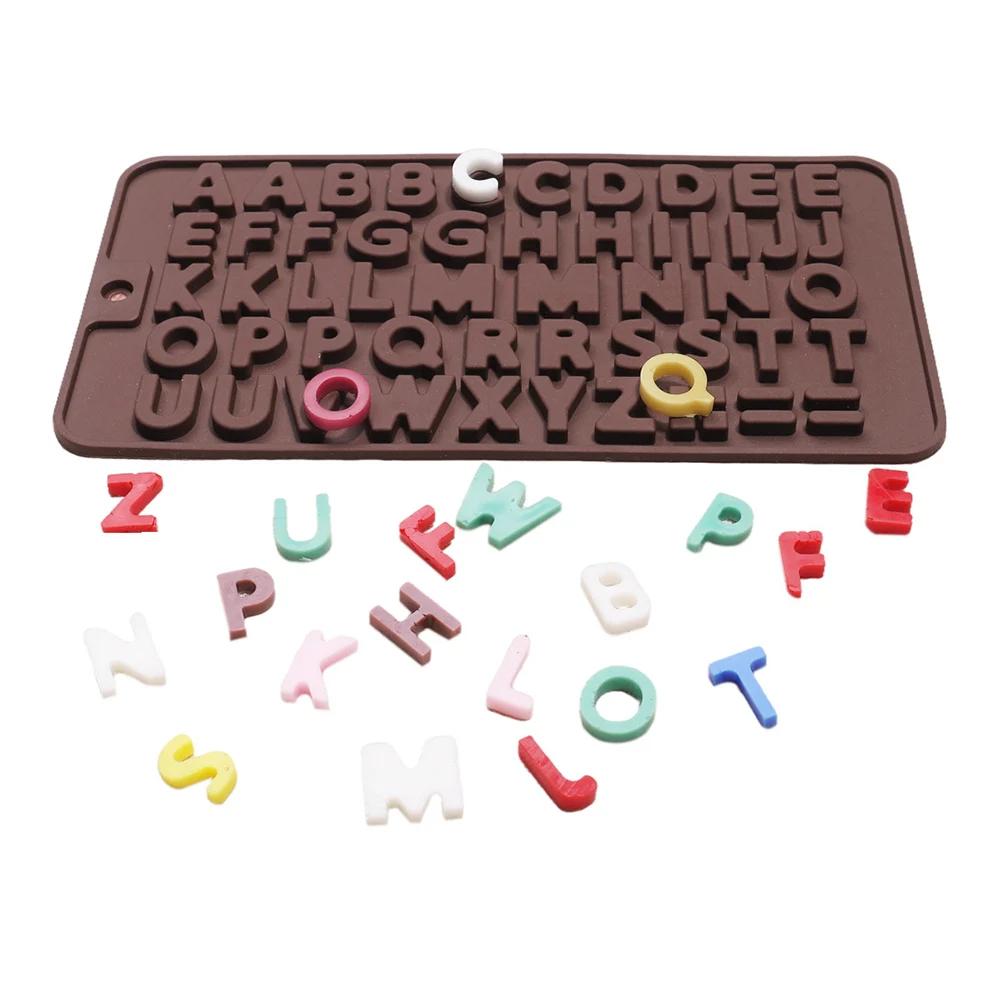 Silicone monde bricolage Silicone chocolat moule 26 lettre numéro chocolat outils de cuisson Silicon