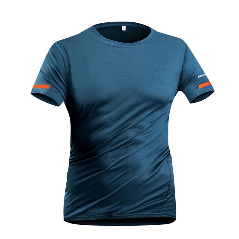 CHRLCK hommes course séchage rapide T-shirts respirant randonnée pêche T-shirts élasticité douce Spo