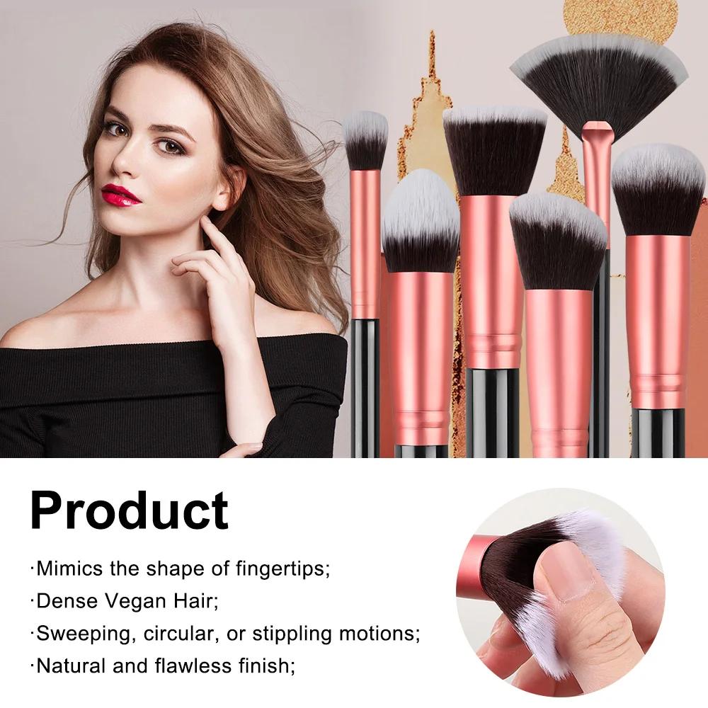 Ensemble professionnel de pinceaux de maquillage 14/16 pièces, doux et moelleux, pour fard à paupièr