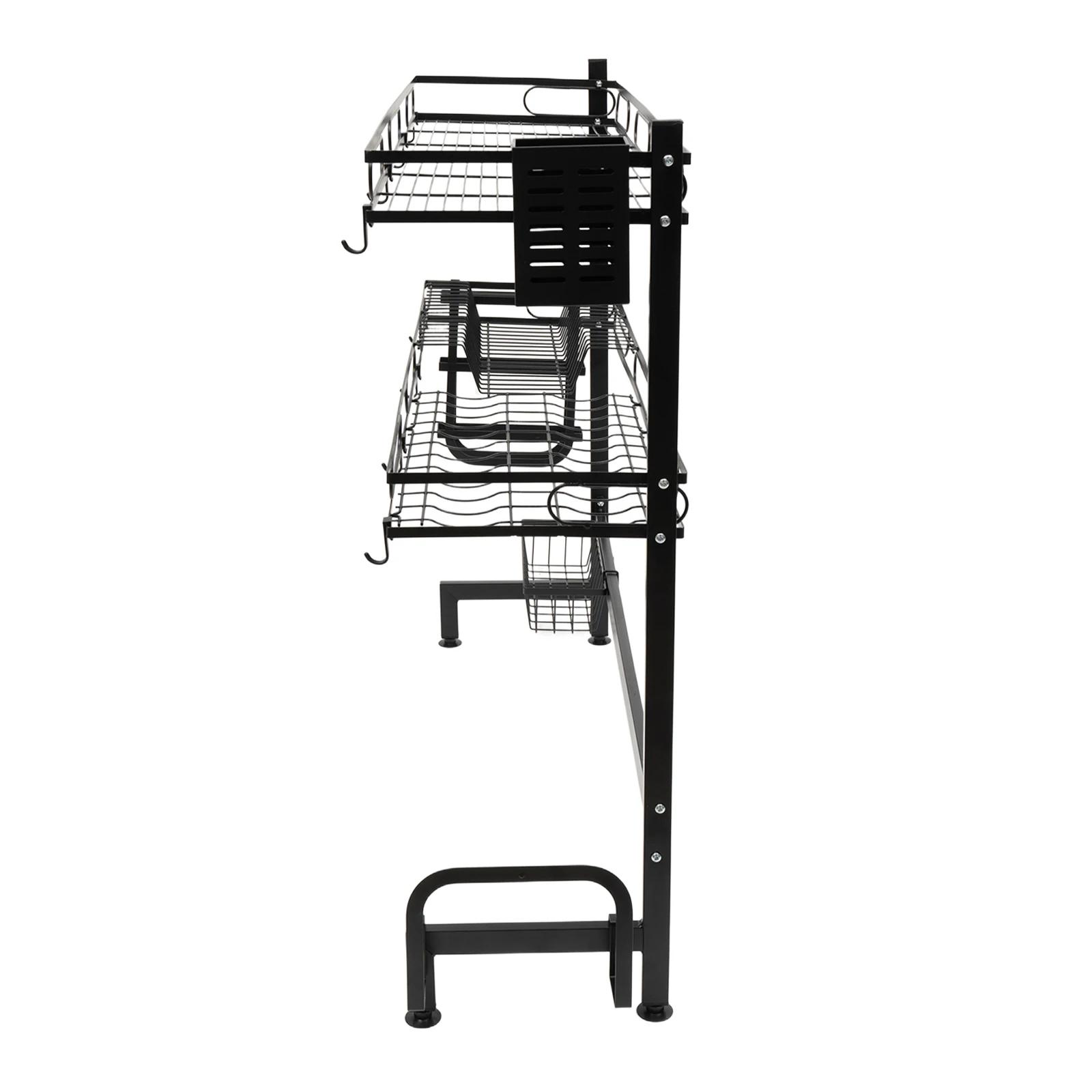 Vaccage de vaisselle au-dessus de l'évier à 2 niveaux T1, ouverture de proximité des couverts, étagè