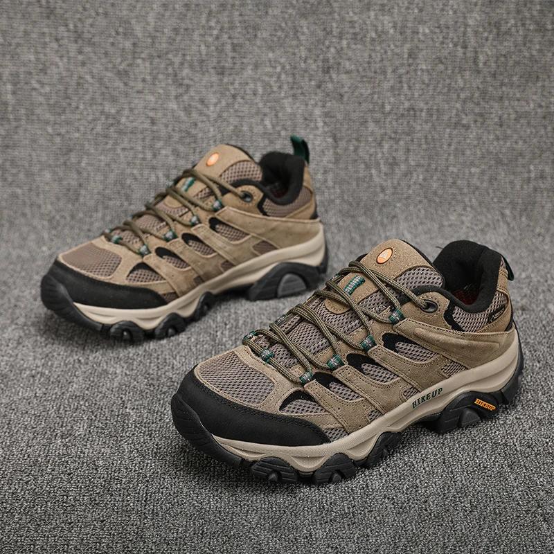 HIKEUP chaussures de randonnée hommes concepteur escalade Trekking baskets pour hommes en cuir Sport